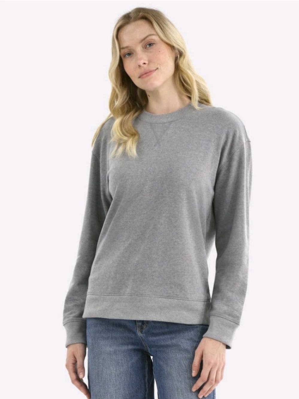 Time and Tru Women's Gray Crewneck Pullover Sweater Size Small